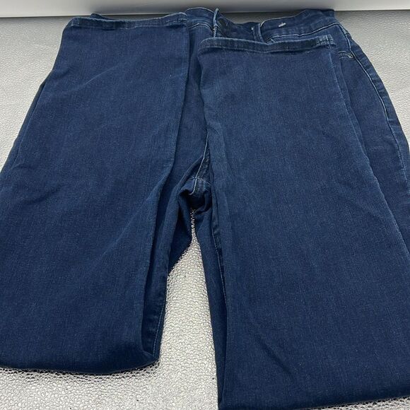 Curves 360 by NYDJ size 12 dark wash high rise straight leg jeans - Picture 2 of 6